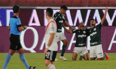 River cayó goleado por Palmeiras 3-0 en la ida de la semifinal de la Copa Libertadores