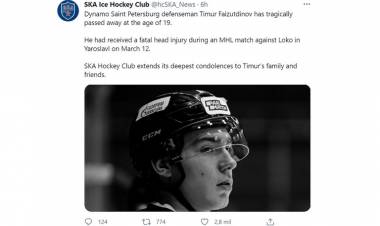 Tragedia en el hockey sobre hielo: murió un jugador de 19 años tras recibir un golpe en la cabeza