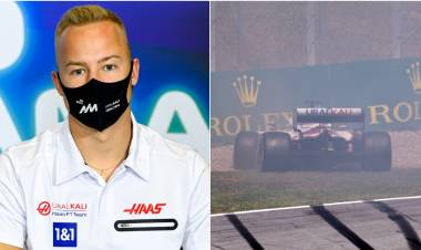 Fórmula 1: Nikita Mazepin se despistó otra vez durante las prácticas en España y Charles Leclerc se burló de él
