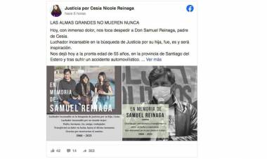 Tragedia en Salta: murió el papá de Cesia Reinaga en un accidente de tránsito