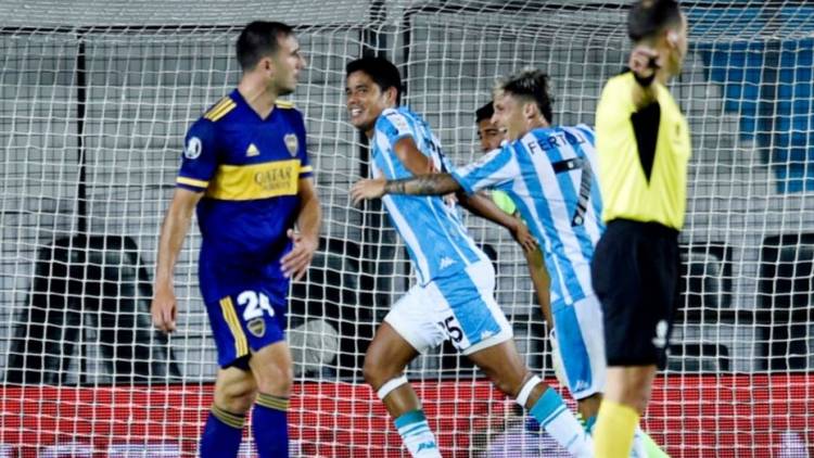 Racing superó a Boca en el primer cruce de cuartos de final de la Libertadores