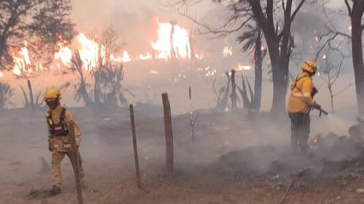 Unos 370 bomberos siguen combatiendo las llamas en el norte de Córdoba