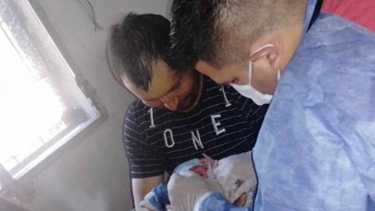 Bomberos de Las Higueras asistieron un parto de una beba en la zona rural