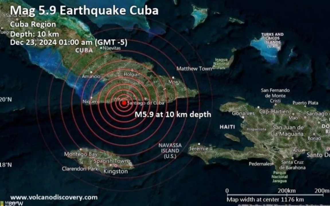 Un terremoto de 5,9 a 5,8 sacudió una región de Cuba