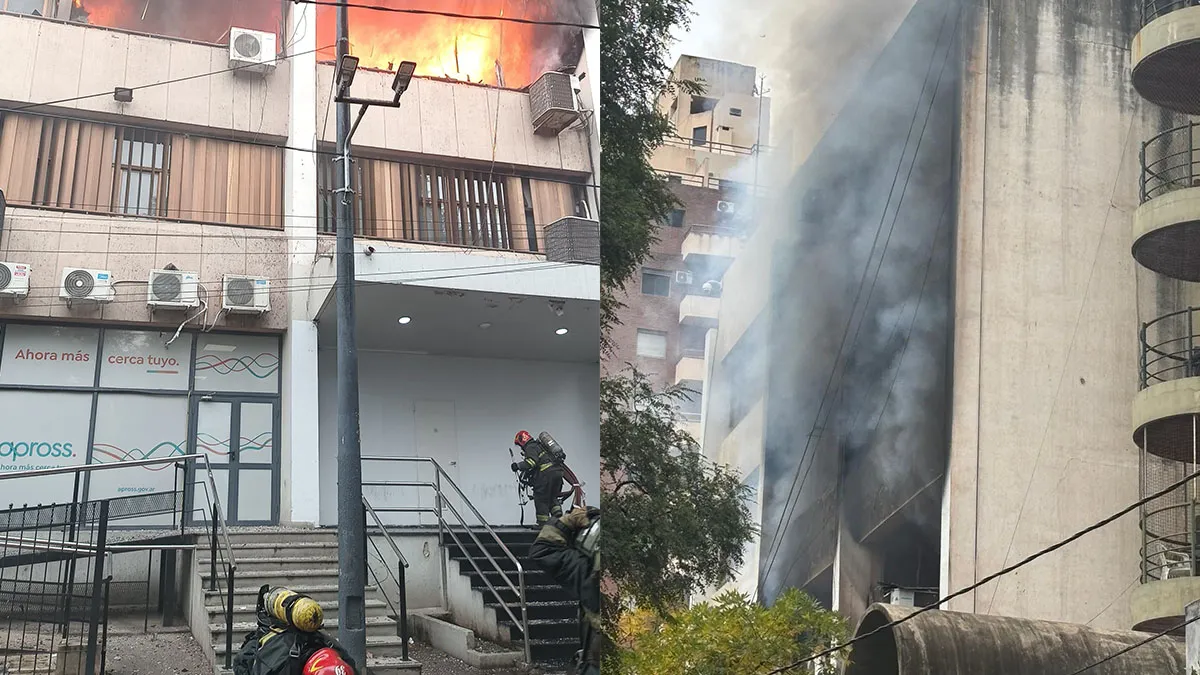 Incendio en Apross: las pericias estiman posible un fallo eléctrico en dos plafones led