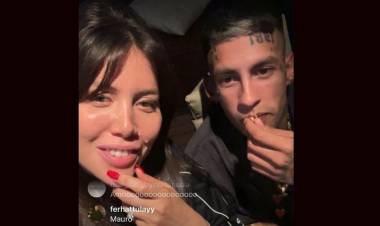 "Te amo": Wanda Nara y L-Gante confirmaron a los besos su noviazgo