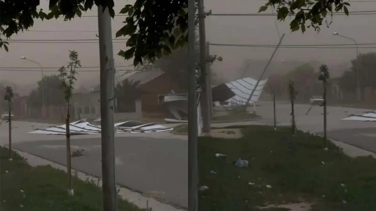 Reducción: la tormenta voló el techo de un colegio mientras los alumnos estaban rindiendo