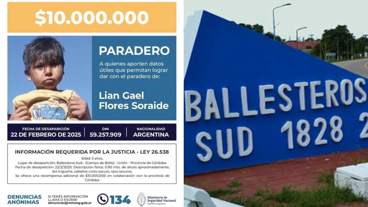 Ofrecen una recompensa de 20 millones de pesos para obtener datos sobre Lian